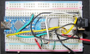 contrôleur de LED simple sur breadboard, version beta