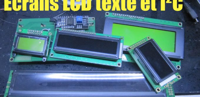vignette vidéo écrans LCD texte et conversion I2C