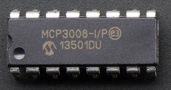 Circuit Intégré MCP3008 - Convertisseur Analogique-Numérique (ADC) 8 Canaux 10 Bits, Format DIP16